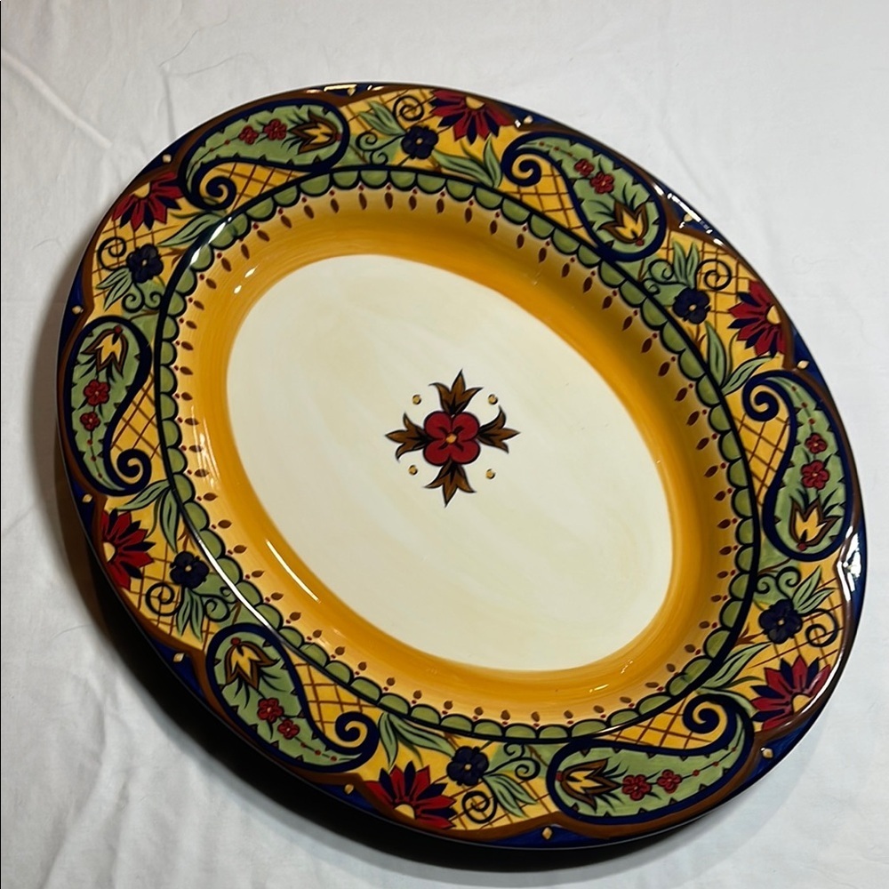 Decorative Floral Oval Platter - Picture 6 of 11